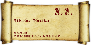 Miklós Mónika névjegykártya