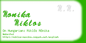 monika miklos business card