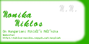 monika miklos business card